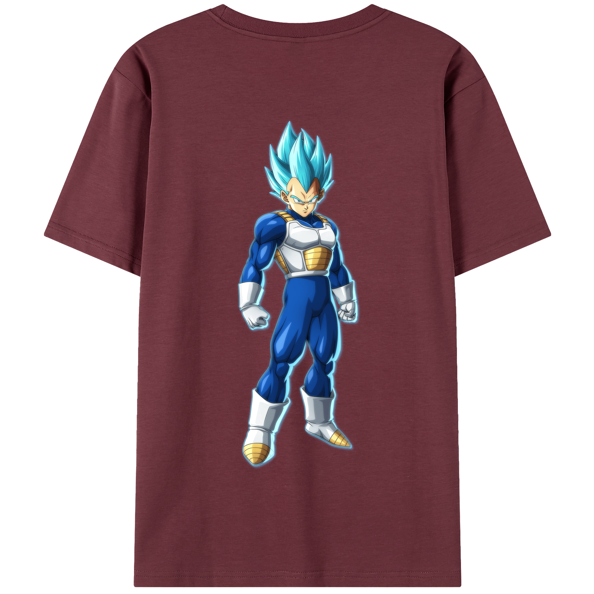 （画像用） ドラゴンボール ベジータ四世（Bejīta Yonsei）DRAGON BALL Vegeta IV 綿100％半袖Tシャツ（背面プリント）